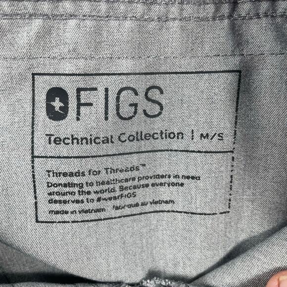 Figs Axim Cargo Scrub Pants Men's M/S Gray Drawstring Stretch Medical Nursing - Picture 6 of 12